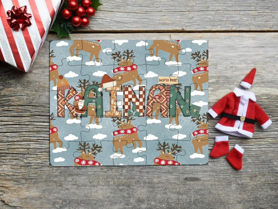 Boho Christmas Name Puzzle- 30+ designs