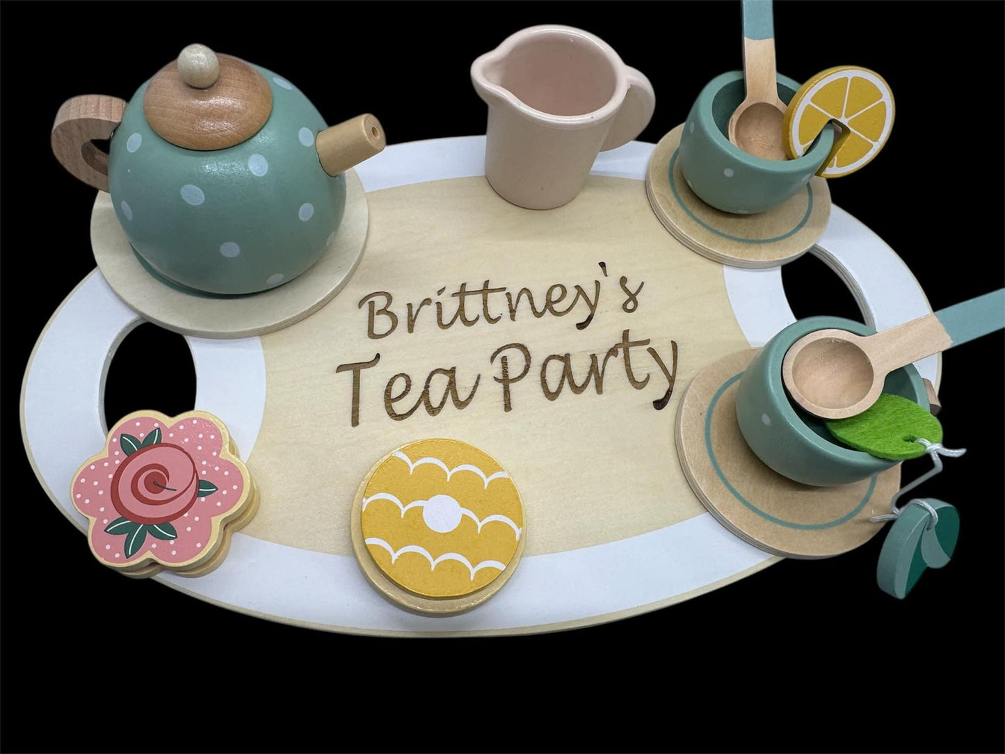 Personalized Wooden Play Tea Set