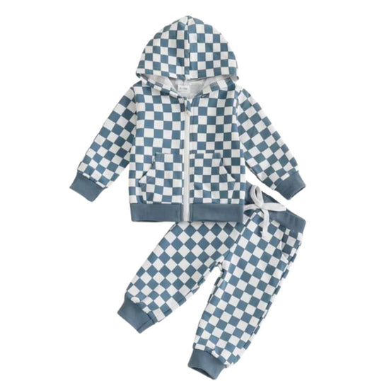 RTS Toddler Blue Checkered Set