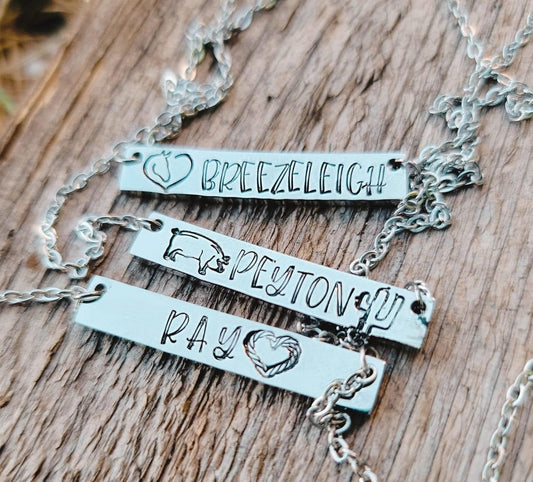 Personalized Bar Necklaces