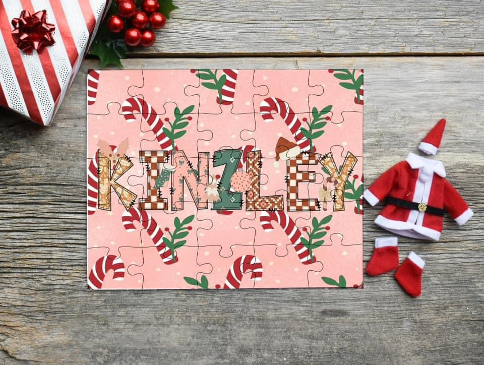 Boho Christmas Name Puzzle- 30+ designs