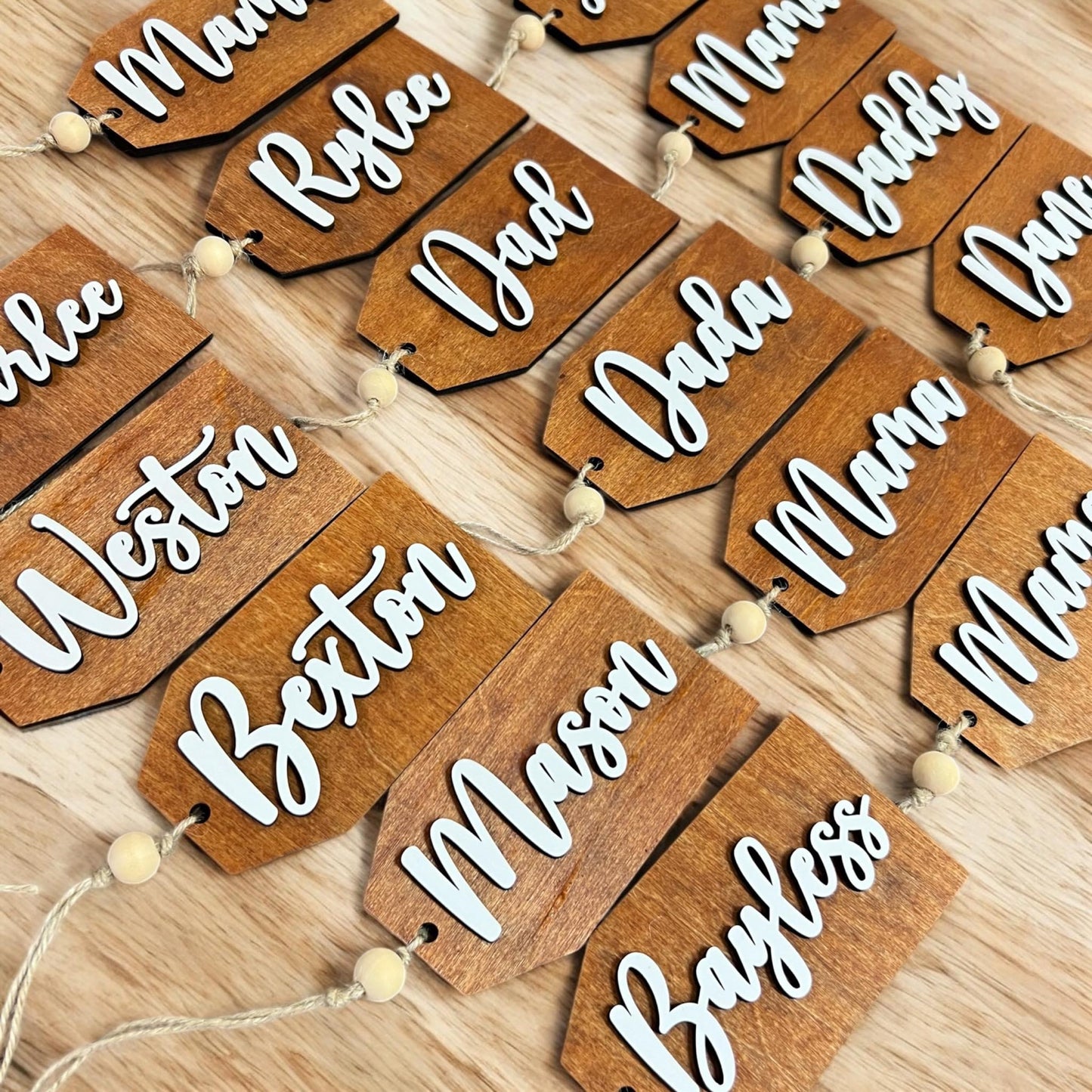 Wooden Stocking Tags