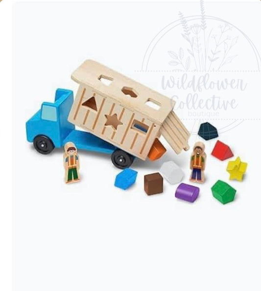 Wooden Shape Sorting Dump Truck