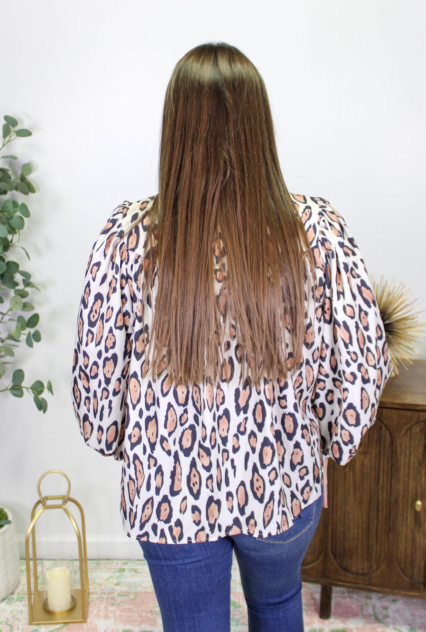 Brown Leopard Blouse LT