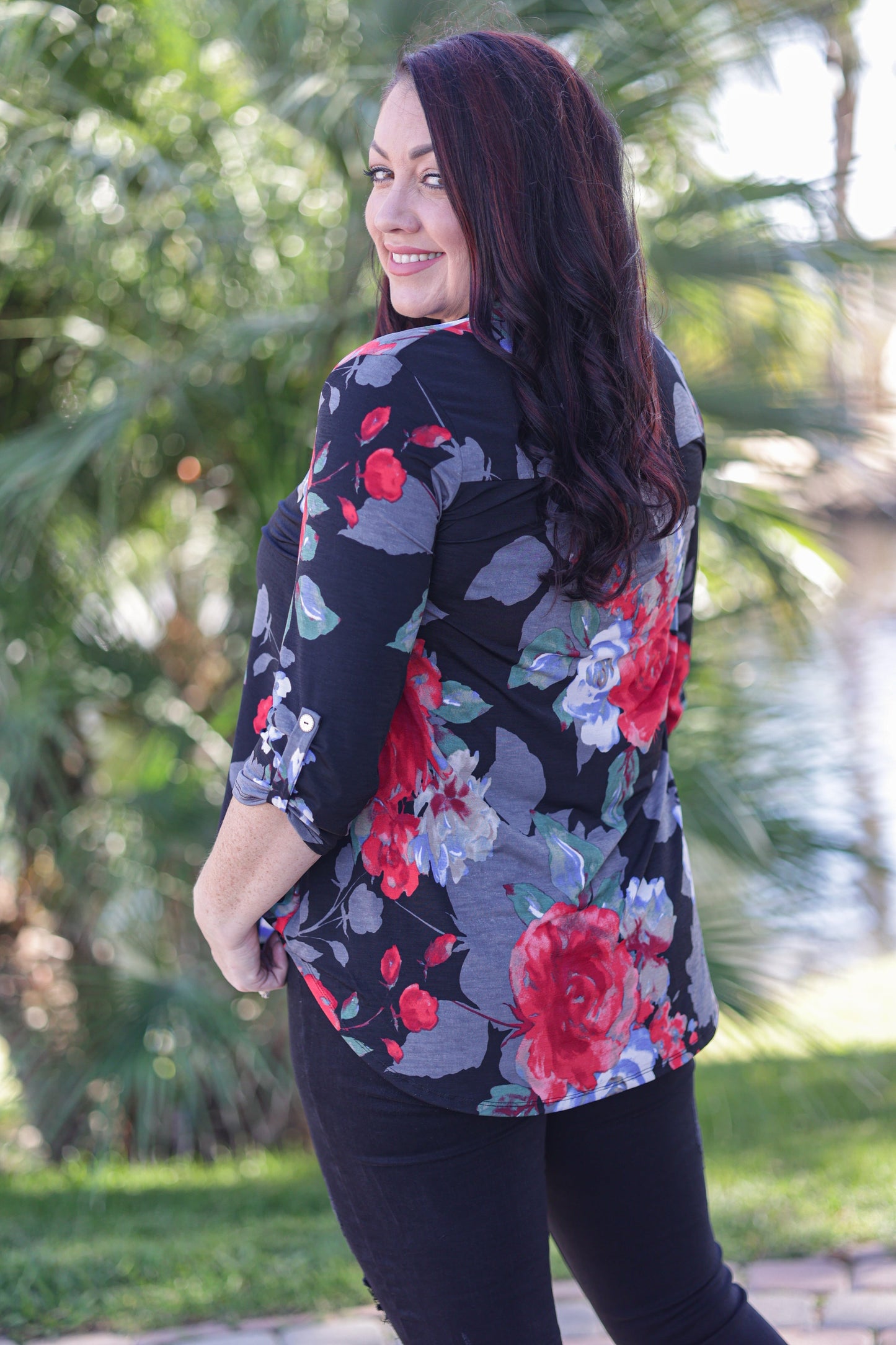 Floral Treasure 3/4 Sleeve Gabby