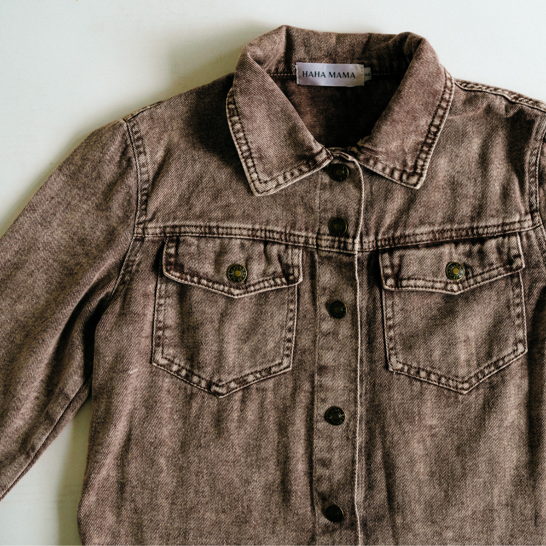 Brown Denim Jacket- Mom & Son