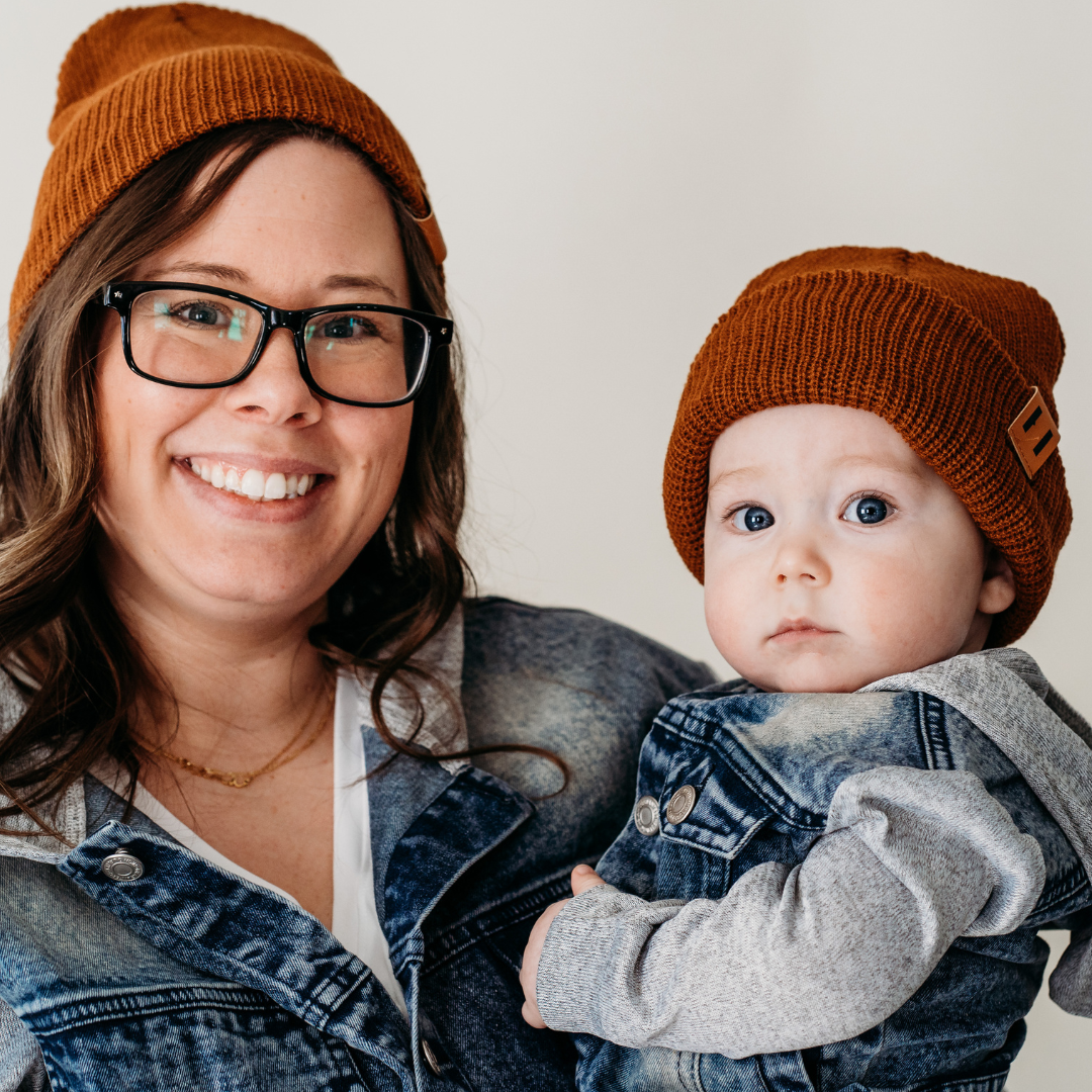 Brown Beanies Mommy & Me- Set of Two