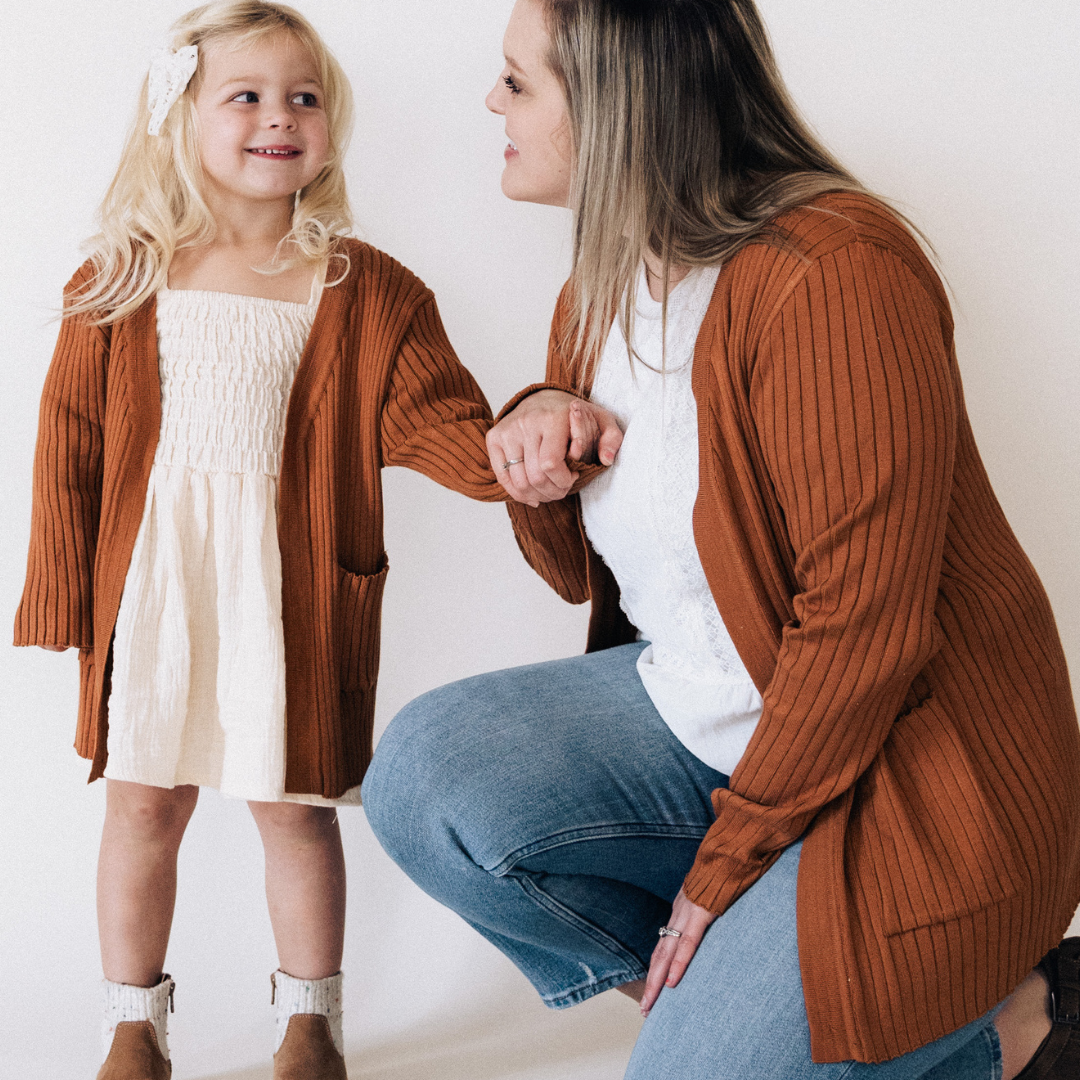 Camel Knit Cardigan- Child