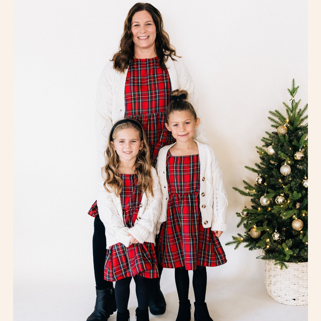 Christmas Red Tartan Family Matching