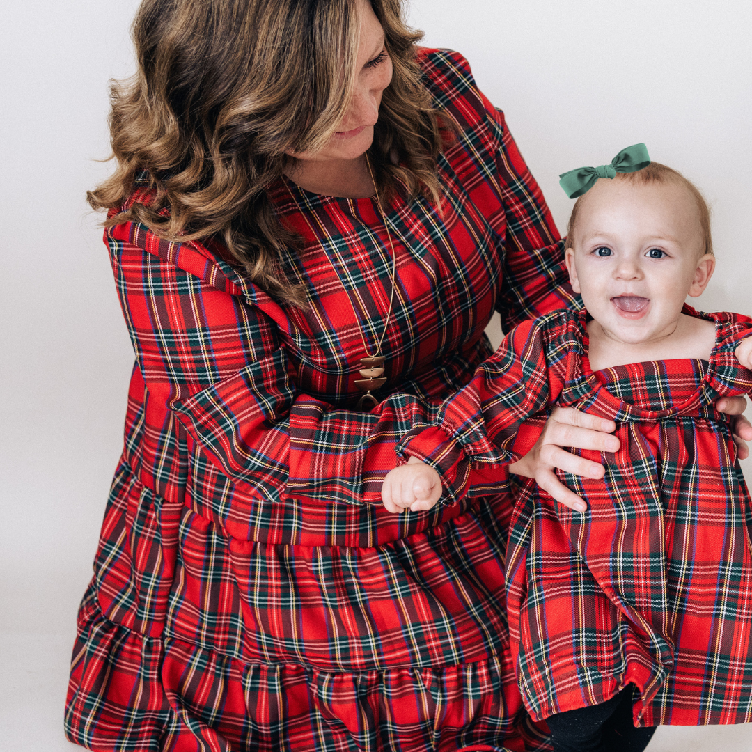 Christmas Red Tartan Family Matching