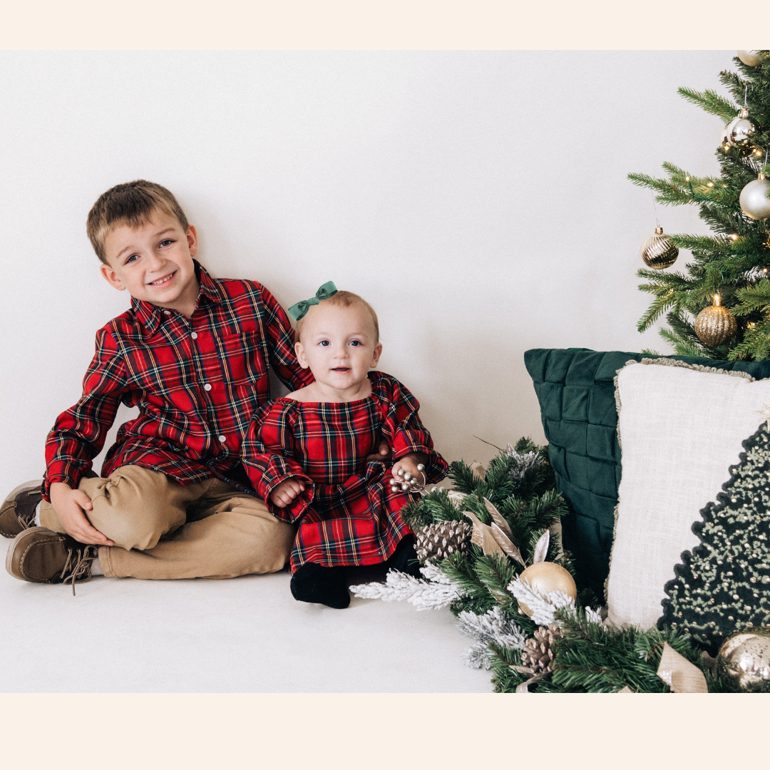 Christmas Red Tartan Family Matching