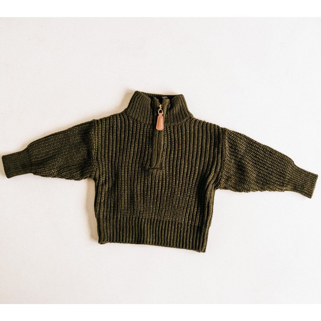 Dark Green Knit Sweater