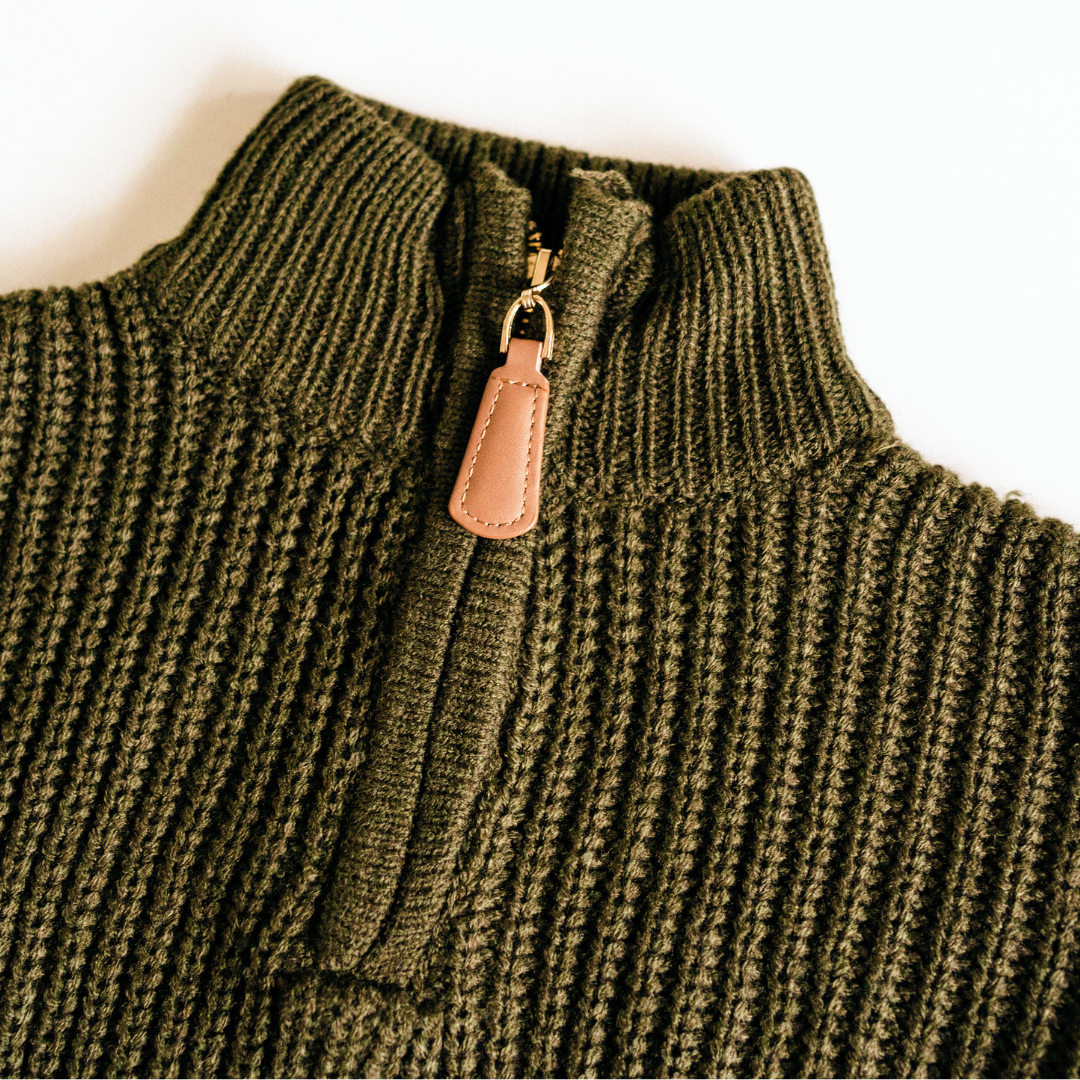 Dark Green Knit Sweater