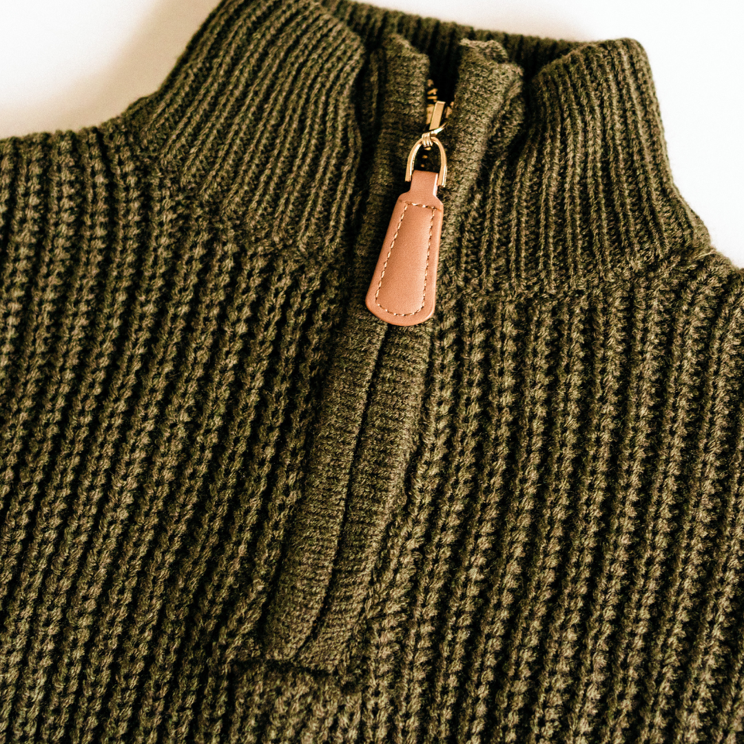 Dark Green Knit Sweater