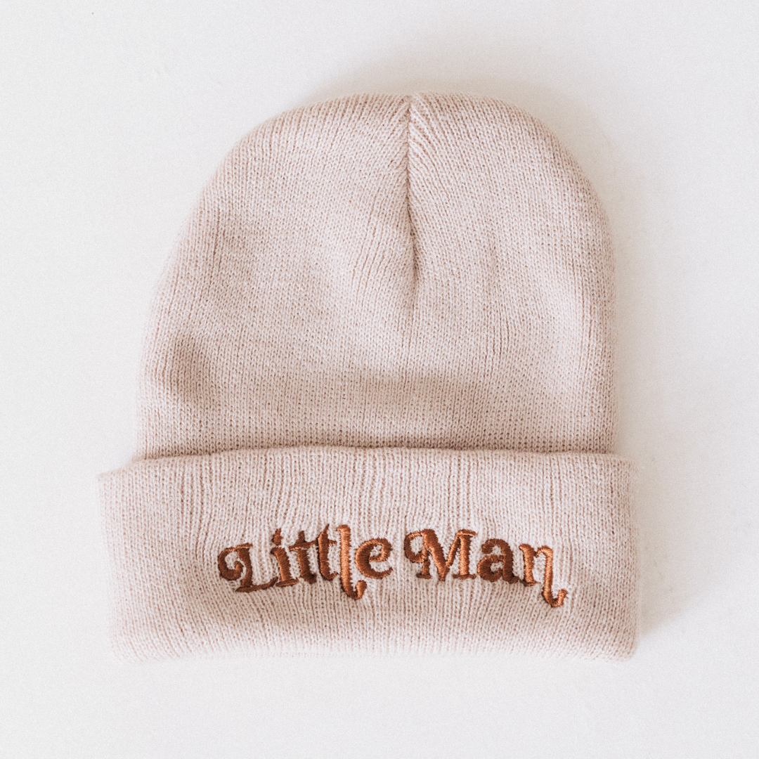 Matching Mommy & Me Beanies- Light Beige