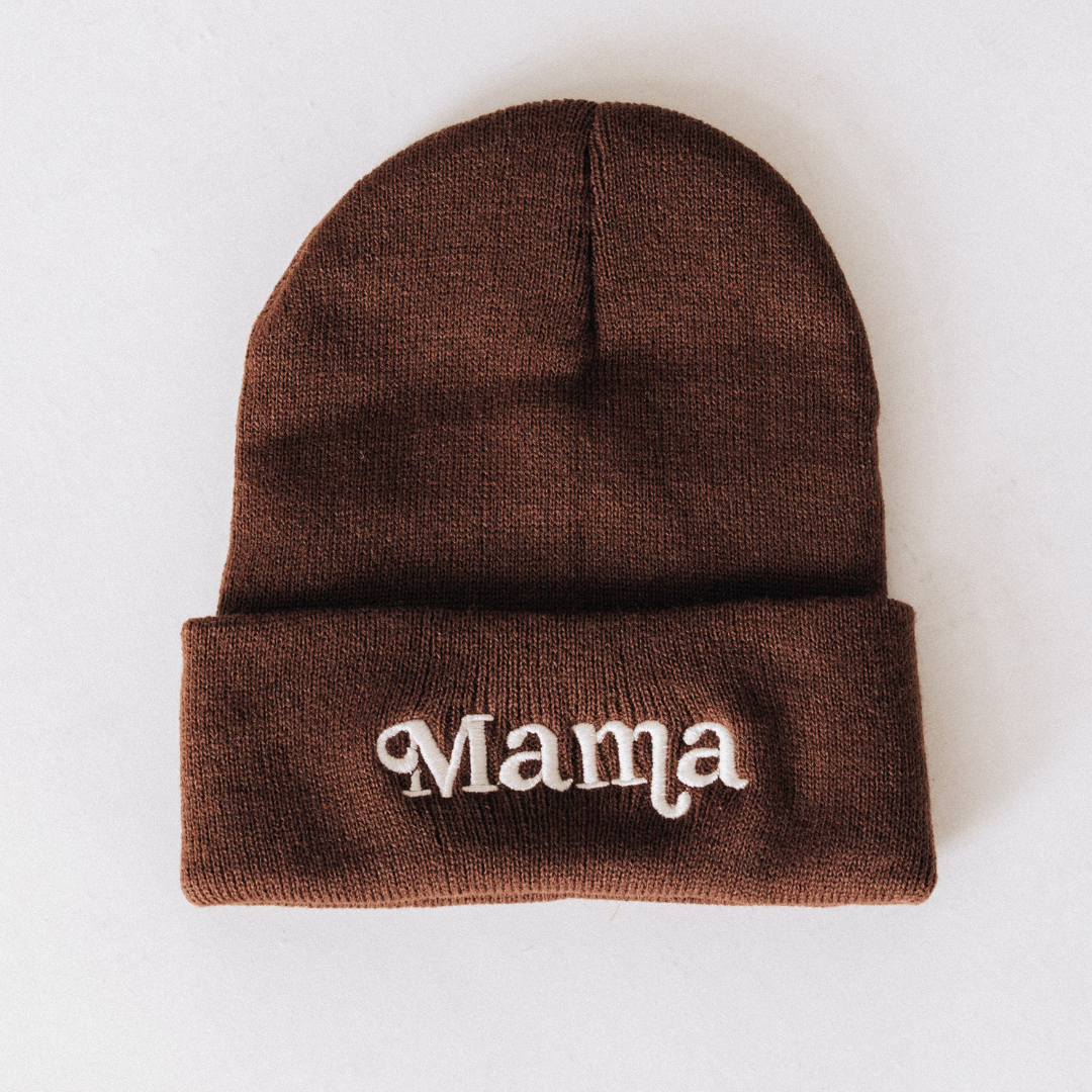 Matching Mommy & Me Beanies- Dark Brown