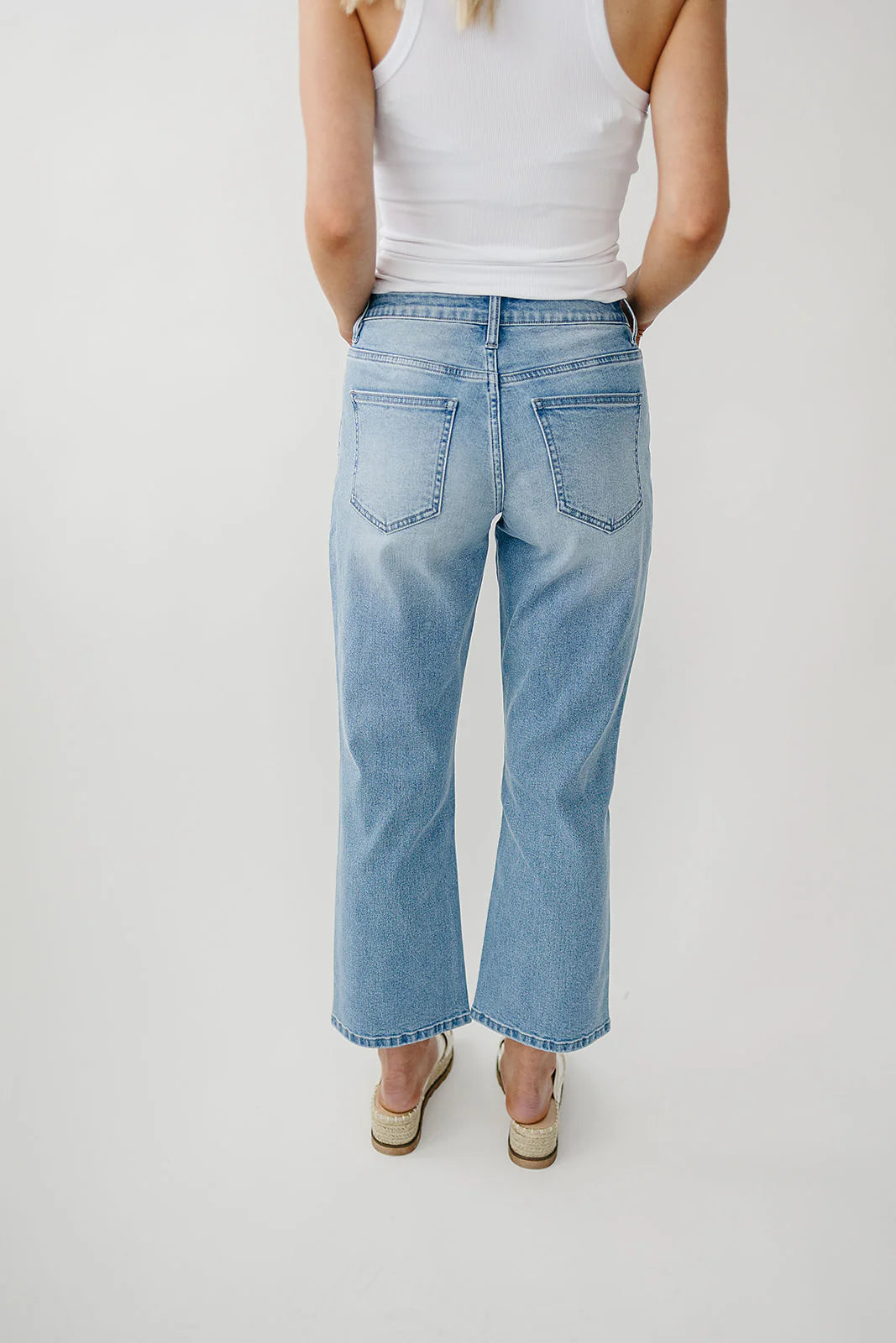 Hi-Rise Medium Wash Cropped Jeans