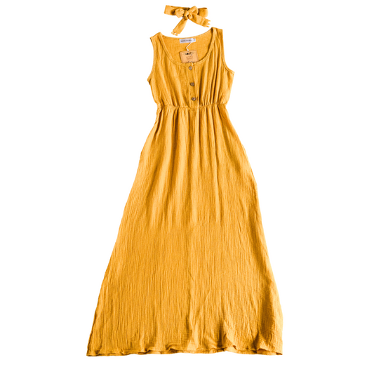 Yellow Maxi Matching Mommy & Me Dress - Women