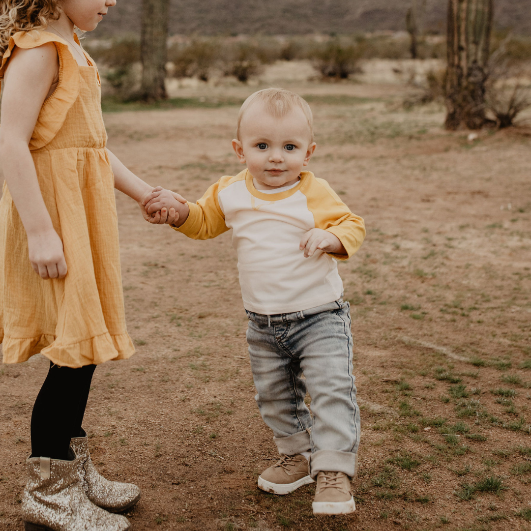 Raglan Baseball Tee Yellow - Infant